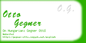otto gegner business card